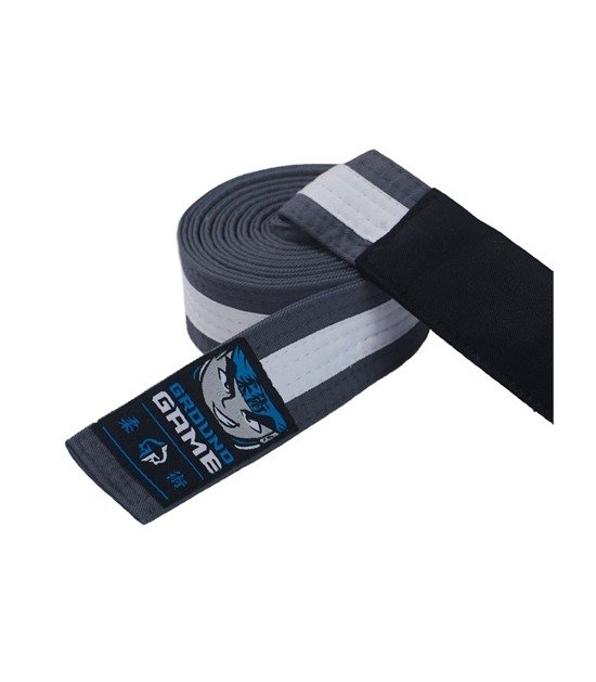 BJJ Kids Belt (Grey with white stripe)